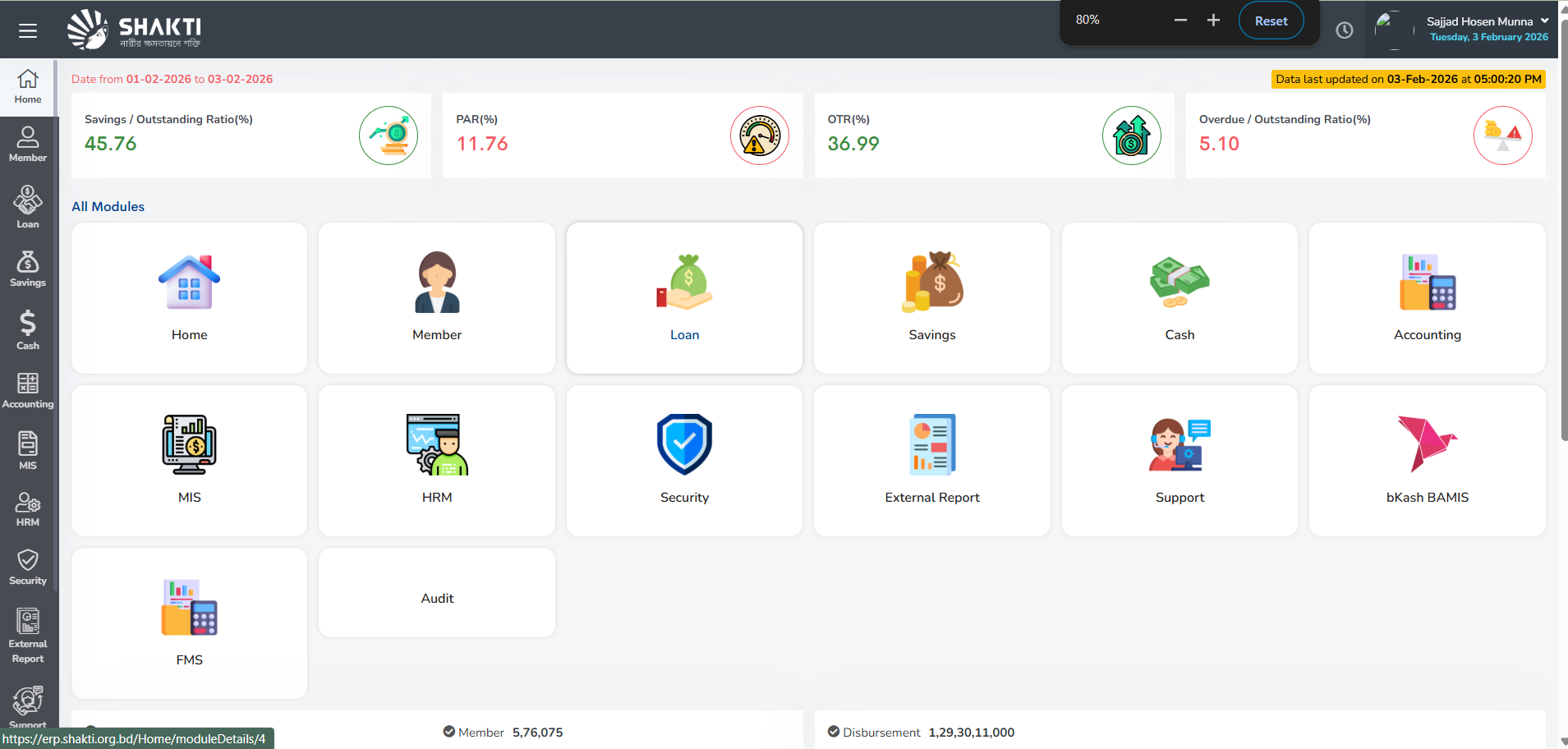 SHAKTI ERP Interface